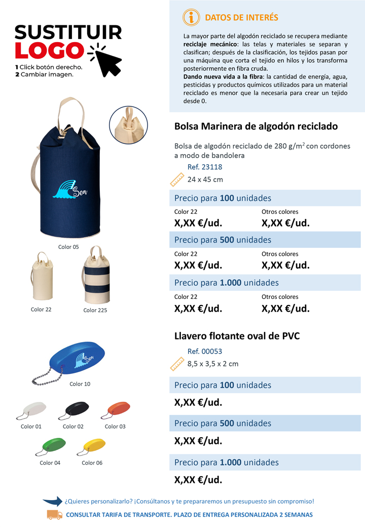 Bolsa algodón reciclado 280 grs